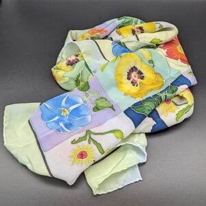 Redfish Designs Floral Silk Scarf